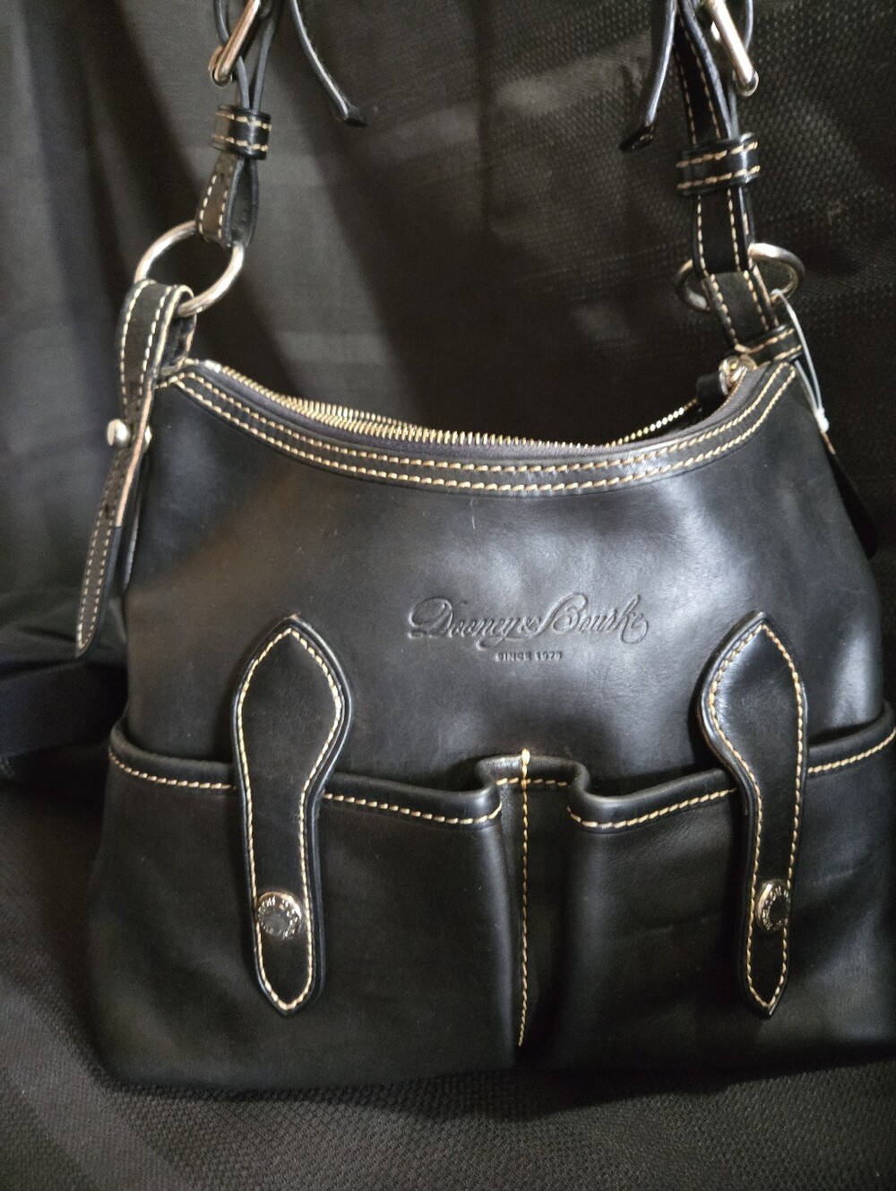 Dooney & Bourke Black Florentine Leather Shoulder Bag